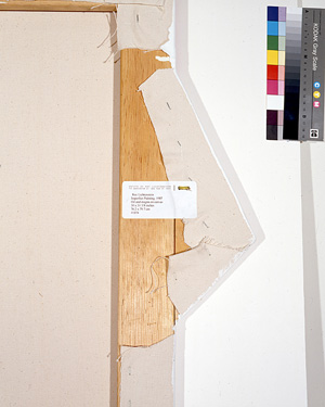 Imperfect Painting, 1987 (RLCR 3659). Detail of verso