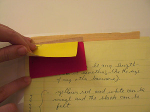 Help!! Banner (Studies), c. 1972 (RLCR 2026.1-2). Color swatches for banner fabrication