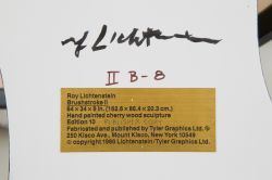 Brushstroke II, c. 1985–86 (fabricated 1986) RLCR 3466.PC.  Inscription