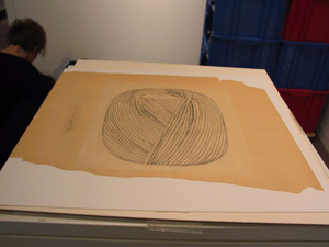 Ball of Twine (Design for Cushion) (Study), 1963 (RLCR 748). Full sheet
