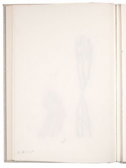 NY Central Large Beige Sketchbook, Drawings in this book c. 1986–94 (RLCR 3602). Verso with "FLAT" written in center of page 19v