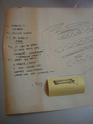 Yellow and Black Brushstroke (Eat Art), 1970 (published 1971) Card and opened scroll with ed. 84/100