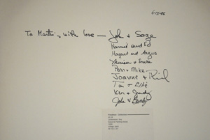 Salute to Painting (Study), 1984 (RLCR 3365). Detail of inscriptions on backing board