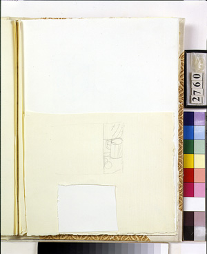 Paintings (Study), 1982 (RLCR 3181.17). Page with back sheet for contrast