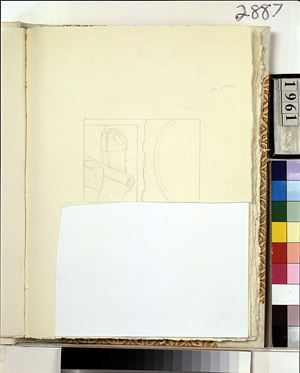 Paintings (Study), 1982 (RLCR 3181.9). Page with back sheet for contrast