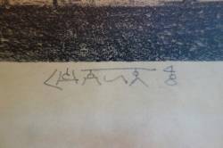 Mother and Child, 1948 (RLCR 109). Detail of impression with stylized signature and date