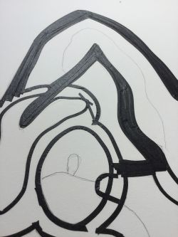 Reclining Nude I: Aurora (Study), 1997 (RLCR 4737). Detail