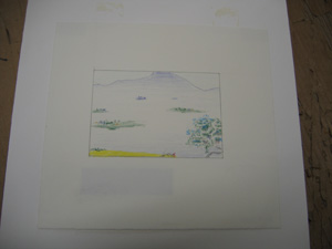 Landscape with Seated Figure (Study), 1996 (RLCR 4553). Full sheet