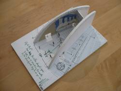 Chapel of the Eucharist Mural (Study), 1997 (RLCR 4664). 1997 maquette by Renzo Piano Studio with photocopy of Lichtenstein's drawing