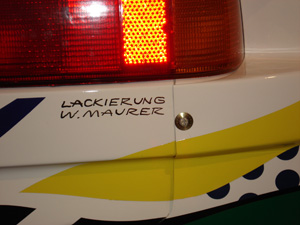 BMW Art Car, 1977 (RLCR 2545). Rear bumper