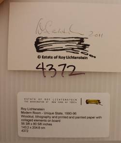 Modern Room (Study), c. 1991 (RLCR 4064). Label on backing board