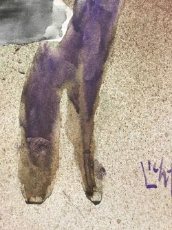 Indian, c. 1952 (RLCR 365). Detail of fingerprints in smudged watercolor