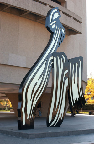 Brushstroke, 1997 (posthumous AP fabricated 2001, posthumous ed. 1/1 fabricated 2003) RLCR 4658.1/1 (LC 1214).  At Hirshhorn Museum and Sculpture Garden, Smithsonian Institution, Washington, D.C., in 2004