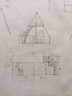 Indian Sculpture and Attic Conversion (Studies), c. 1950–53 (RLCR 261). Detail