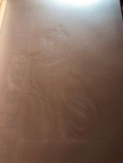 Flowers in Glass (Study), c. 1990 (RLCR 3602.5). Raking light detail of linear depressions matching RLCR 3882, Brushstroke Sculpture (Study), formerly in the same sketchbook