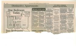 NY Central Large Beige Sketchbook, Drawings in this book c. 1986–94 (RLCR 3602). Loose newspaper clipping (inside front cover)