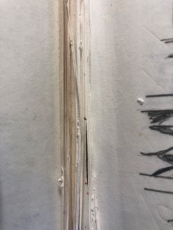 Small Black Sketchbook [2], Drawings in this book c. 1971, c. 1983 (RLCR 1998). Graphite pencil marks on a stub where the artist removed a drawing (between pages 1 and 2)