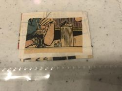 Jericho Compositions Notebook, Drawings in this book c. 1970–76 (RLCR 1923). Cut paper from page 16r