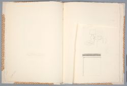 Piazzesi Romboli Sketchbook, Drawings in this book c. 1982–93 (RLCR 3181). Cutout measuring 9 5/8 x 6 7/8 inches, dimensions in upper right written by artist (page 8)