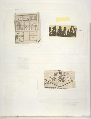 Artwork: Interior (Study), c. 1992 (RLCR 4096.4)  REF NB1: Page 35vLL