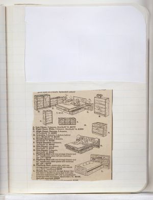 Interior with Mobile (Study), 1991 (RLCR 4038). REF NB1: Page 20, from which the drawing (top sheet) originates.