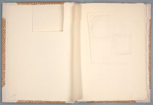 Abstraction with Frame II (Study), c. 1982 (RLCR 3085). Page 2 of RLCR 3181, Piazzesi Romboli Sketchbook, from which the drawing originates