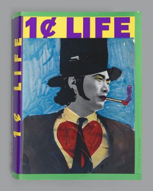 Artwork: Illustration (Girl) for "Around the U.S.A." for 1&cent; Life Book, 1963 (published 1964) (RLCR 816.2)  Paper wrapper