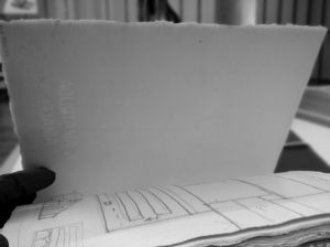 Piazzesi Rombetti Sketchbook, Drawings in this book c. 1980, c. 1990–94 (RLCR 3002). Handmade wove paper with "F. AMATRUDA AMALFI" watermark