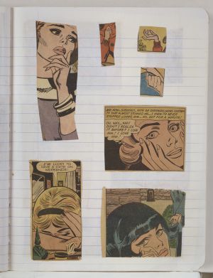 Semester Composition Notebook, Transfer drawing in this book c. 1977 (RLCR 2655). Page 4r