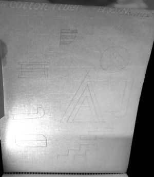 Strathmore Charcoal Sketchbook, Drawings in this book c. 1967–68 (RLCR 1502). Laid paper structure