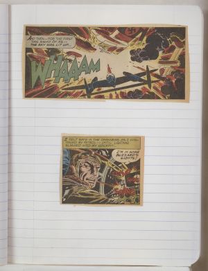 Semester Composition Notebook, Transfer drawing in this book c. 1977 (RLCR 2655). Page 12