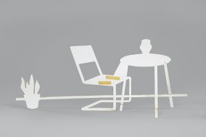 Artwork: Chair, Table and Flower Pot (Maquette), c. 1992–93 (RLCR 4181)