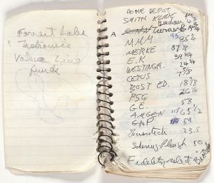 Mead Memo Book, Drawing in this book c. 1991–94 (RLCR 4097). Page 2v and page 3r