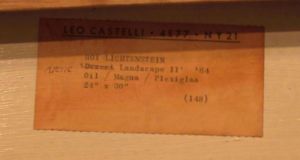 Arctic Landscape, 1964 (RLCR 825). Castelli label on verso