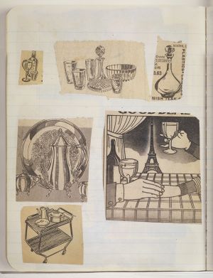 Jericho Compositions Notebook, Drawings in this book c. 1970–76 (RLCR 1923). Page 8v
