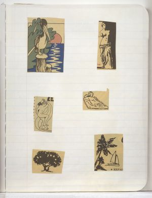 Interiors Compositions Notebook, Drawings in this book c. 1991–94 (RLCR 4096). Page 1