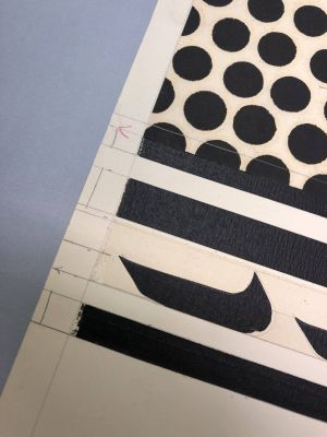 Entablature #8 (Study), c. 1972 (RLCR 2015). Detail of lower left edge