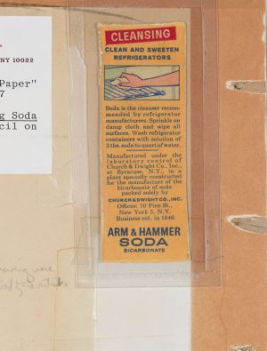Untitled (Study), c. 1962 (RLCR 737). Arm & Hammer illustration taped to backing board