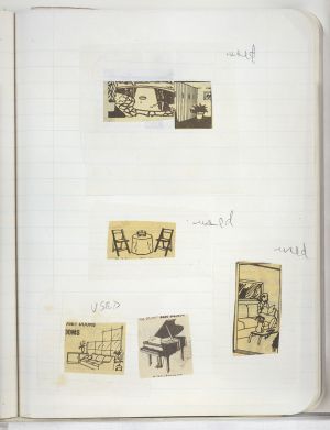 Interiors Compositions Notebook, Drawings in this book c. 1991–94 (RLCR 4096). Page 33