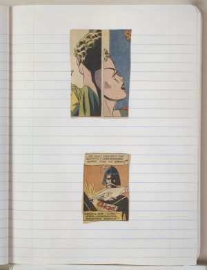 Semester Composition Notebook, Transfer drawing in this book c. 1977 (RLCR 2655). Page 18