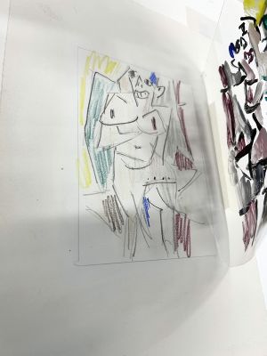 Woman III (Study), c. 1982 (RLCR 3163). Detail