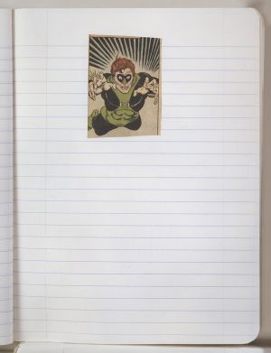 Semester Composition Notebook, Transfer drawing in this book c. 1977 (RLCR 2655). Page 17