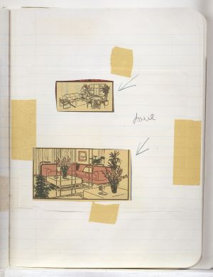 Interiors Compositions Notebook, Drawings in this book c. 1991–94 (RLCR 4096). Page 14