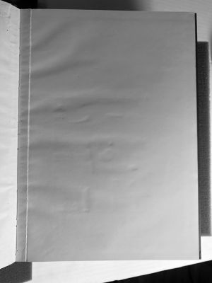 Winsor & Newton Large Sketchbook, Drawing originating in this book 1995, drawings likely originating in this book c. 1976–78, c. 1995 (RLCR 2535). Linear depressions on page 64 matching the drawing RLCR 4440, Virtual Interior (Study)