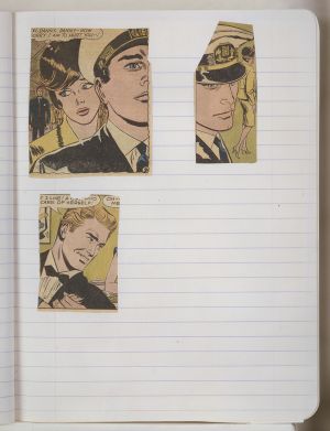 Semester Composition Notebook, Transfer drawing in this book c. 1977 (RLCR 2655). Page 11