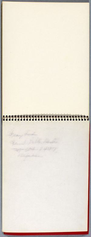 Strathmore Alexis Sketchbook, Drawing in this book c. 1994 (RLCR 1812). Page 1v