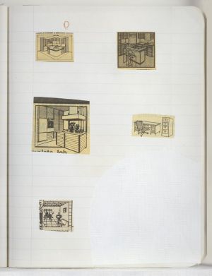 Interiors Compositions Notebook, Drawings in this book c. 1991–94 (RLCR 4096). Page 40