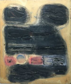 Sunshine Through the Clouds, 1985 (RLCR 3458). Black, light orange, and salmon-run woodblock (Whitney Museum of American Art)