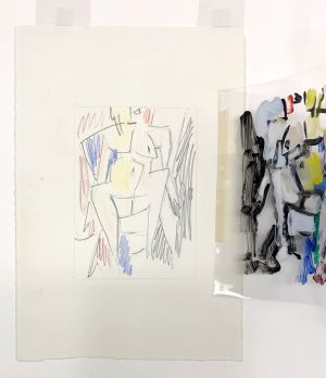 Woman IV (Study), c. 1982 (RLCR 3165). Detail