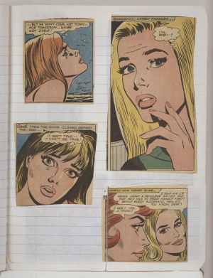 Semester Composition Notebook, Transfer drawing in this book c. 1977 (RLCR 2655). Page 2r